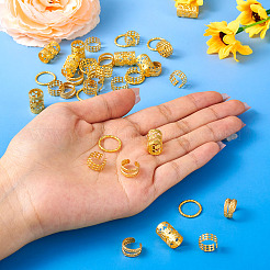 120Pcs 4 Styles Iron Dreadlocks Beads Hair Decoration&nbsp;FIND-TA0005-09G