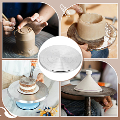 Aluminum Double Sided Turntable for Ceramic Clay Sculpture Wheel&nbsp;TOOL-WH0816-005P-02