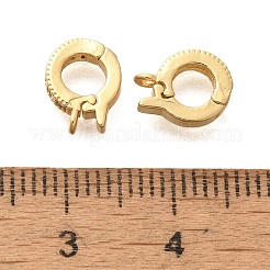 Rack Plating Brass Micro Pave Clear Cubic Zirconia Fold Over Clasps&nbsp;KK-H508-02G