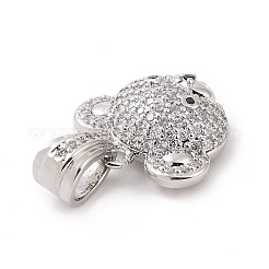 Brass Micro Pave Cubic Zirconia Pendants&nbsp;KK-C012-03P-06