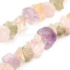 Natural Amethyst & Rose Quartz & Quartz Crystal & Citrine Beads Strands&nbsp;G-I283-F22