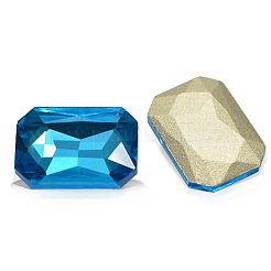 Faceted Rectangle K9 Glass Pointed Back Rhinestone Cabochons&nbsp;RGLA-A017-13x18mm-SM