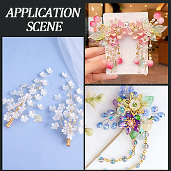 300Pcs 6 Styles ABS Plastic Imitation Pearl & Acrylic Bead Caps&nbsp;OACR-SC0002-35