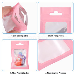 160Pcs Plastic Yin-yang Resealable Bags with Visible Window&nbsp;ABAG-TA0001-94B