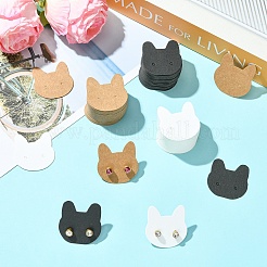 100Pcs Cat Shaped Paper Earring Display Cards&nbsp;EDIS-YW0001-09A