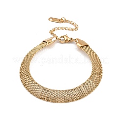 304 Stainless Steel Mesh Chains Bracelets for Women&nbsp;BJEW-G759-05G