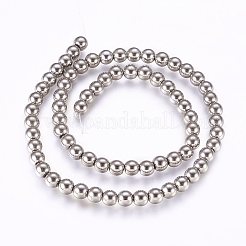 Electroplate Non-magnetic Synthetic Hematite Bead Strands&nbsp;X-G-P277-06-6mm