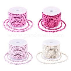 4 Rolls 4 Colors Round Polyester Cord&nbsp;OCOR-TA0003-88D