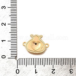 Brass Love Heart Money Bag Connector Charms&nbsp;LS-KK-B152-15G
