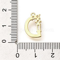 Brass Micro Pave Cubic Zirconia Pendants&nbsp;KK-M310-01G-04