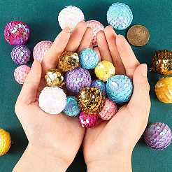 28Pcs 14 Style Sparkly Paillette Plastic Pendant Decorations&nbsp;FIND-SZ0001-63