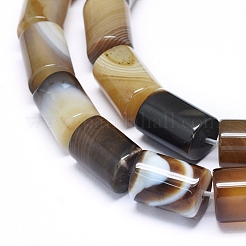 Natural Banded Agate/Striped Agate Beads Strands&nbsp;G-D0005-46