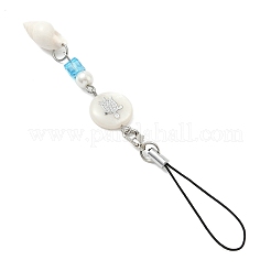 4Pcs 4 Styles Natural Shell Phone Mobile Straps&nbsp;HJEW-JM04040