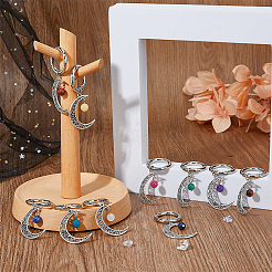 20Pcs 10 Style Tibetan Style Gemstone Bead Shoe Charms&nbsp;HJEW-AB00708