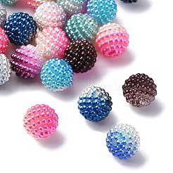 50Pcs 5 Colors Imitation Pearl Acrylic Beads&nbsp;OACR-FP0001-16