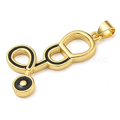 Rack Plating Brass Enamel Pendant&nbsp;KK-Z063-39G-02