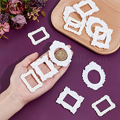12Pcs 3 Styles Plastic Embossed Photo Frames&nbsp;AJEW-NB0007-86