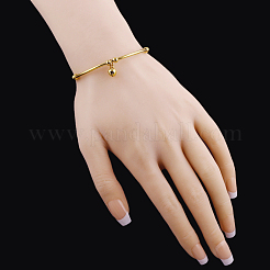 Beautiful Design Real 18K Gold Plated Brass Charm Torque Cuff Bangle&nbsp;BJEW-EE0001-06