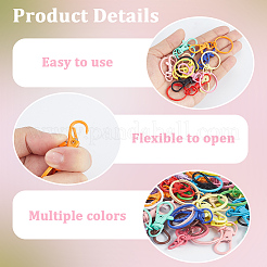 36Pcs 18 Colors Baking Paint Zinc Alloy Swivel Clasps&nbsp;FIND-SC0022-73