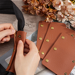 4Pcs Rectangle PU Leather Bag Handles Protective Sleeve&nbsp;FIND-GF0006-48A