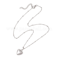316 Stainless Steel Heart Locket Pendant 304 Stainless Steel Satellite Chain Necklaces for Women&nbsp;NJEW-JN05821