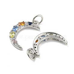 Brass Micro Pave Cubic Zirconia Pendants&nbsp;ZIRC-L077-038P