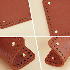 4Pcs 4 Colors Square PU Leather Knitting Crochet Bags Nail Bottom Shaper Pad&nbsp;DIY-PH0021-07