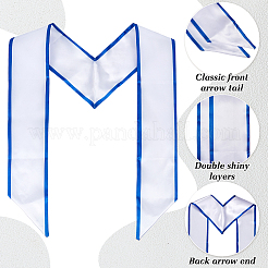 2Pcs Satin Graduation Sash Honor Stole Scarf for Men Women&nbsp;AJEW-MA0001-38B