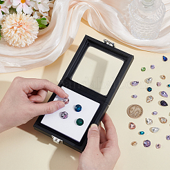 PU Leather Loose Diamnond Gemstone Display Boxes&nbsp;LBOX-WH0004-05