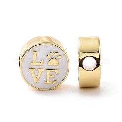 Brass Enamel Beads&nbsp;KK-C004-13G