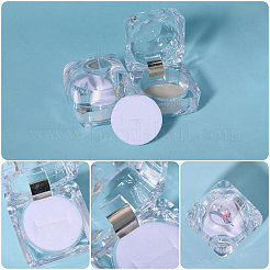 Square Plastic Ring Storage Boxes with EVA Inside&nbsp;AJEW-WH0472-43A