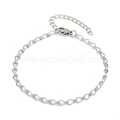 201 Stainless Steel Bulb Link Chains Chain Bracelets for Women&nbsp;BJEW-G767-01B-P