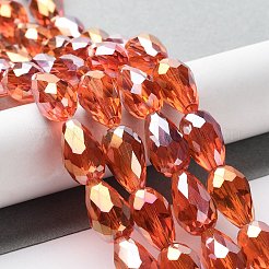 Electroplate Glass Beads&nbsp;EGLA-R006-15x10mm-M
