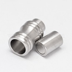 Tarnish Resistant Column 304 Stainless Steel Magnetic Clasps with Glue-in Ends&nbsp;STAS-D070-09
