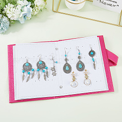 Portable PU Leather Earring Display Book&nbsp;EDIS-WH20011-01D