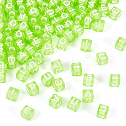 100Pcs 5 Colors Transparent Acrylic Beads&nbsp;TACR-TA0001-55A