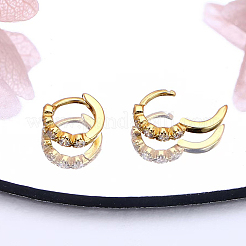 925 Silver Geometric Circle Earrings with Zirconia Stones Trendy Design&nbsp;KK6148-1