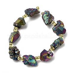 Electroplated Raw Rough Natural Amethyst Beads Strands&nbsp;G-Z131-J02-03