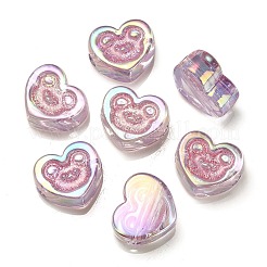 UV Plating Rainbow Iridescent Acrylic Beads&nbsp;X-OACR-G012-11