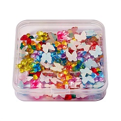 100Pcs 10 Colors Transparent Flat Back Resin Rhinestone Cabochons&nbsp;CRES-SZ0001-04