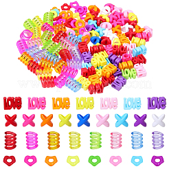 120Pcs 4 Styles Opaque Acrylic European Beads&nbsp;SACR-PA0001-37