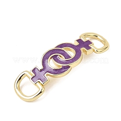 Brass Enamel Connector Charms&nbsp;KK-CBA3C32-01G