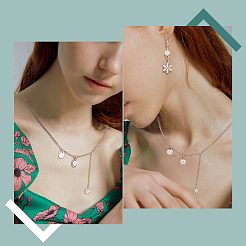 6Pcs 3 Style Eco-Friendly 316 Surgical Stainless Steel Micro Pave Clear Cubic Zirconia Charms&nbsp;RB-UN0001-06