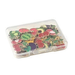 36Pcs 12 Styles Fruits Alloy Enamel Pendants&nbsp;FIND-FS0005-12