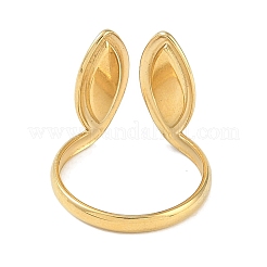 Ion Plating(IP) 304 Stainless Steel Enamel Horse Eye Open Cuff Rings for Women&nbsp;RJEW-L107-044G-01