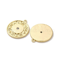 Brass Micro Pave Cubic Zirconia Pendants&nbsp;KK-D388-09G