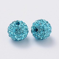 Grade A Rhinestone Pave Disco Ball Beads&nbsp;RB-Q105-10