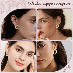 5 Pairs 5 Style Rack Plating Round Brass Hoop Earrings for Women&nbsp;EJEW-BBC0001-98