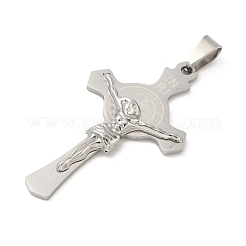 201 Stainless Steel Laser Cut Big  Pendants&nbsp;STAS-P428-13P-02