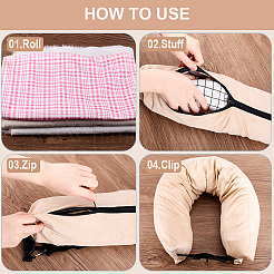 Velvet with Polyester Travel Pillowcase&nbsp;AJEW-WH20006-66D